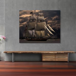 Quadro Tela Canvas Decorativa Náutico Navio 120x90cm