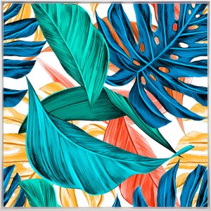 Quadro Tela Canvas Floral com Moldura Branca Arte Colorida - Escolha o Tamanho Quadro Tela Canvas Floral com Moldura Branca Arte Colorida - Escolha o Tamanho