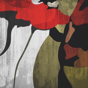 Quadro Tela Canvas Grande Floral Colorida 90x90cm