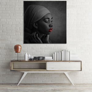Quadro em Tela Canvas com Moldura Flutuante Arte Beleza Africana - Escolha o Tamanho
