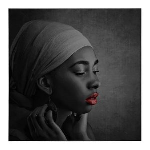 Quadro em Tela Canvas com Moldura Flutuante Arte Beleza Africana - Escolha o Tamanho Quadro em Tela Canvas com Moldura Flutuante Arte Beleza Africana - Escolha o Tamanho