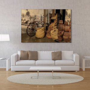 Quadro Tela Decorativa Armazém Antigo Estilo Rústico 150x100cm
