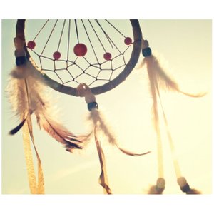 Quadro Tela Decorativa Filtro dos Sonhos com Penas Indianas 60x50cm Quadro Tela Decorativa Filtro dos Sonhos com Penas Indianas 60x50cm