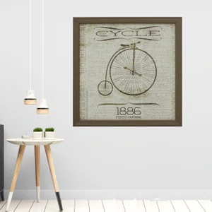 Quadro Vintage Decorativo Bicicleta de 1886 Panny-Farthing 30x30cm