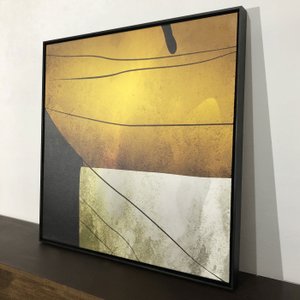 Tela Canvas Abstrata Moderna com Moldura Flutuante Preta - Decore com Estilo Tela Canvas Abstrata Moderna com Moldura Flutuante Preta - Decore com Estilo