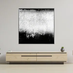Tela Canvas Arte Abstrata Moderna com Moldura Flutuante 120x120 cm