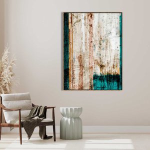 Tela Canvas com Moldura Dourada Arte Moderna Abstrata Escolha o Tamanho