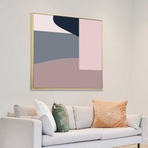 Tela Canvas Geométrica Colorida com Moldura Natural Estilo e Versatilidade para o seu Lar Tela Canvas Geométrica Colorida com Moldura Natural Estilo e Versatilidade para o seu Lar