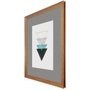 Quadro Decorativo Arte Moderna Geométrico Triângulos Verde Água 90x110cm