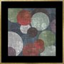 Quadro Decorativo Abstrato com Moldura Círculos Coloridos 90x90cm