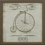 Quadro Vintage Decorativo Bicicleta de 1886 Panny-Farthing 30x30cm