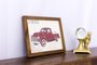 Quadro Decorativo Carro Antigo Vermelho de 1950 - 40x30cm