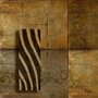 Gravura para Quadros Africana Fundo Abstrato com Detalhe Efeito de Zebra 30x30cm