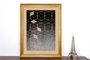 Quadro Abstrato Decor Geométrico Preto e Dourado 70x90cm