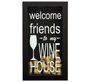 Quadro Decorativo Porta Rolhas Vinho Welcome Friends To My Wine House