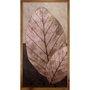 Quadro Decorativo Rústico Folhas Marrons em Tom Envelhecido 50x100cm