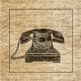 Gravura para Quadros Vintage Telefone Antigo 30x30cm