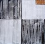 Quadro Abstrato Black and White Pintura em Tela 100x100cm