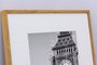 Quadro Decorativo com Moldura na Cor Carvalho Torre Big Ben Londres Inglaterra 50x50cm