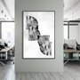 Canvas Abstrata com Moldura Preta Arte Moderna 120x180 cm