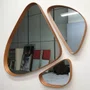 Conjunto de Espelhos Orgânicos Design Exclusivo e Moderno com Borda Avançada