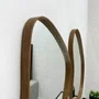 Conjunto de Espelhos Orgânicos: Elegância e Versatilidade com Borda Amadeirada