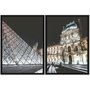 Conjunto de Quadros Kit com 2 Quadros Museu do Louvre 120x80cm