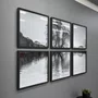 Conjunto de Quadros em Preto e Branco Kit com 6 Quadros de 57x57cm