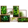 Conjunto de Quadros Rústicos Folhas Verdes Kit com 7 Quadros 200x120 cm