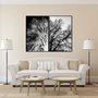 Conjunto Quadros Preto e Branco Árvore Seca Positivo Negativo 160x120 cm