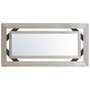 Espelho com Moldura Prata e Preto Rústico 100x150 cm