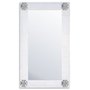 Espelho Branco Provençal com Apliques Prata