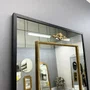 Espelho Clássico com Moldura Preta e Apliques Folheados em Dourado 90x140CM