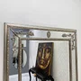 Espelho Clássico Decorativo Royale com Moldura e Apliques Folheados em Prata 120x200 CM