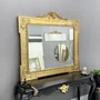 Espelho Clássico Imperiale Folheado à Mão Dourado Envelhecido 130x120CM