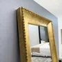 Espelho Clássico Imperium Dourado Folheado a Mão Luxo e Exclusividade 150x250 CM