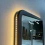 Espelho com LED Embutido Retangular com Cantos Arredondados Moldura Laqueada