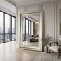Espelho Cristal Decorativo com Moldura Prata Envelhecida