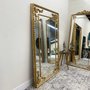 Espelho de Chão Grande Clássico com Moldura em Folha de Ouro - Escolha o Tamanho