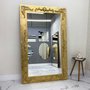 Espelho de Chão Sob Medida Clássico com Moldura em Folha de Ouro 135x215 cm