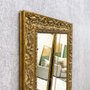 Espelho de Parede Ouro Envelhecido com Arabescos - Alta Qualidade e Sofisticação para seu Ambiente