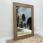 Espelho Decorativo Átrio Moldura Amadeirada com Acabamento em Aço Carbono 120x180CM
