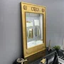 Espelho Decorativo Clássico com Moldura em Madeira Folheada em Dourado 90x150 cm