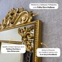 Espelho Decorativo com Moldura Dourada Espelhada e Apliques Folheados