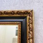 Espelho Decorativo Cristal  na Cor Dourado Envelhecido e Preto
