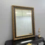Espelho Decorativo Cristal  na Cor Dourado Envelhecido e Preto