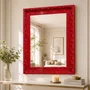 Espelho Decorativo Cristal Vermelho Retrô Plus