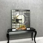 Espelho Decorativo Geométrico Octagonal Sofisticado e Elegante Moldura Laqueada 100x100CM