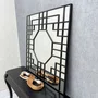 Espelho Decorativo Geométrico Octagonal Sofisticado e Elegante Moldura Laqueada 100x100CM