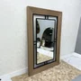 Espelho Decorativo Nexus Moldura Externa Amadeirada Interna Aço Carbono Vazado 120x180CM